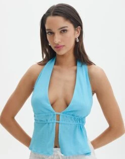 Oversized Cotton Shirt -Swoon Fashion ainsley apron blouse wet n wild front bv108528tex 3