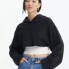 Hooded Cropped Knit