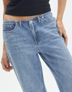 Thin Waistband Straight Leg Jean -Swoon Fashion amber low rise straight jeans riley vintage wash imageback jd127424rdnm