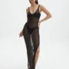 Sheer Metallic Maxi Dress 2 Sheer Metallic Maxi Dress -Swoon Fashion anastasia glam dress black front kd127891knt 7