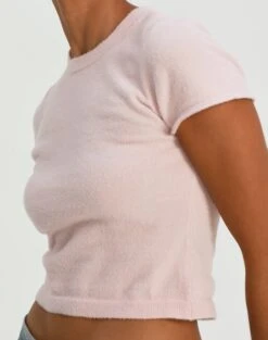 Cropped Cap Sleeve Knit Top -Swoon Fashion aria cap sleeve knit top rose and thorne imageback ks106650sf