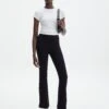 Mid Rise Split Flare Ponte Pant