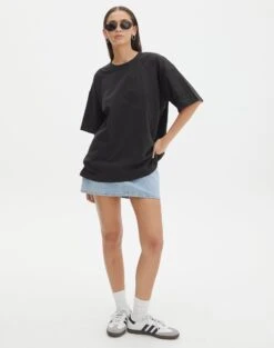 Oversized Baggy Tee 23 Oversized Baggy Tee -Swoon Fashion austin oversized tee washed black full ts119520cot