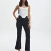 High Waisted Tailored Flare Pants