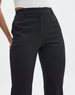 High Waisted Tailored Flare Pants -Swoon Fashion bali tailored pant black imageback pw120212pln