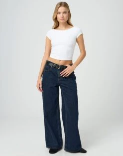 Supersoft Backless Short Sleeve Top -Swoon Fashion bayley backless top white full ts73693pch