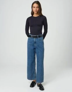 Wide Leg Cropped Jean 33 Wide Leg Cropped Jean -Swoon Fashion beadie wide leg crop jean suzy mid wash front jd41279fau 4