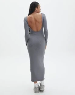 Swoon Fashion 11 Luxe Lounge Modal Backless Long Sleeve Maxi Dress