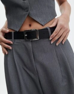 Supersoft Cut Out High Neck Crop Tank 31 Supersoft Cut Out High Neck Crop Tank -Swoon Fashion camelia classic buckle belt blacksilver front be134198pu