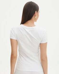 Cotton Fitted Tee 24 Cotton Fitted Tee -Swoon Fashion cancun cotton tee white back ts121963cot