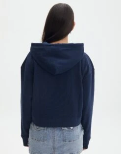 Cropped Zip Through Hoodie -Swoon Fashion casa cropped zip through hoodie naughtical back tc127015cot