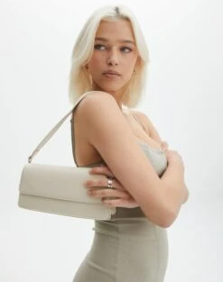 Halter V Neck Top -Swoon Fashion casper classic shoulder bag vanilla bean front bg76168pu 1