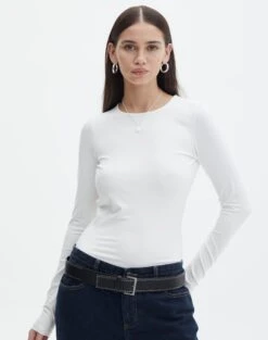 Supersoft Backless Long Sleeve Bodysuit -Swoon Fashion cassidy cut out bodysuit milk back tb118064pch