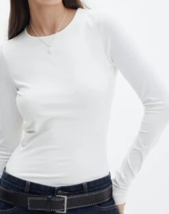 Supersoft Backless Long Sleeve Bodysuit -Swoon Fashion cassidy cut out bodysuit milk imageback tb118064pch