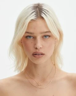 Strapless Ruched Knit Bandeau -Swoon Fashion chain link necklace two pack gold front je88402nl 8