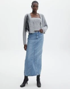 Swoon Fashion -Swoon Fashion co ally one button cardi grey marle full kc95316rknt