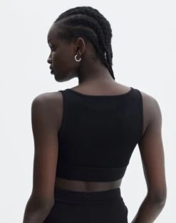 Knit Twist Front Crop Top -Swoon Fashion co anwar twist knit black back kv109493ne