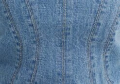 Tie Back Denim Square Neck Corset Bustier -Swoon Fashion co arizona denim corset riley vintage wash imagefront bv102322rdnm