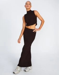 High Neck Curve Hem Knit Tank Top -Swoon Fashion co astor knit its soy cute full kv109477knt