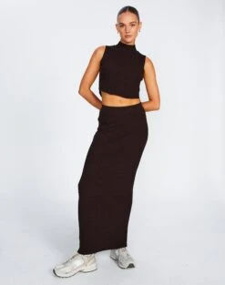 Mesh Maxi Skirt -Swoon Fashion co astor textured knit midi skirt its soy cute front sl109352knt 3