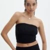 Strapless Textured Bandeau -Swoon Fashion co ceejay textured top black front tv121132tex 1