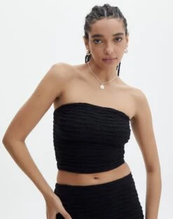 Strapless Textured Bandeau