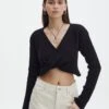 Twist Front Long Sleeve Knit Top -Swoon Fashion co chenina chunky twist knit black front kl48394che 1