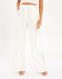 High Rise Wide Leg Cargo Pant