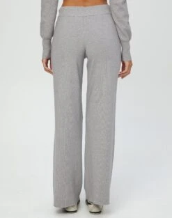 High Rise Wide Leg Knit Pant -Swoon Fashion co harriet wide leg knit pants pale grey marle back pw53795knt