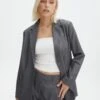 Oversized Blazer 2 Oversized Blazer -Swoon Fashion co loretta oversized blazer jacket charcoal marle front jw51337zhe