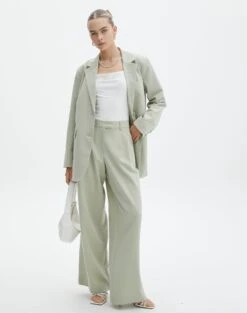 Oversized Blazer -Swoon Fashion co loretta oversized blazer jacket suit mist full jw51337zhe