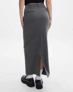 Tailored Maxi Skirt -Swoon Fashion co mailey suiting maxi skirt charcoal back sl101473mar