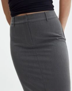 Tailored Maxi Skirt -Swoon Fashion co mailey suiting maxi skirt charcoal imageback sl101473mar