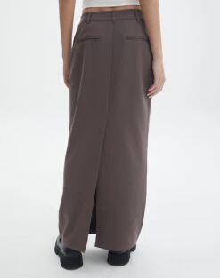 Tailored Maxi Skirt -Swoon Fashion co mailey suiting maxi skirt irish coffee back sl101473mar