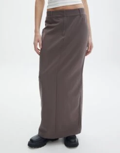 Tailored Maxi Skirt -Swoon Fashion co mailey suiting maxi skirt irish coffee full sl101473mar