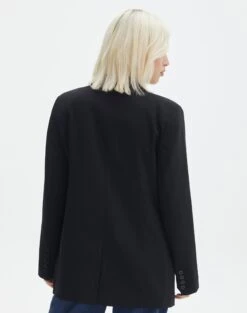 Tailored Oversized Blazer -Swoon Fashion co marly one button blazer black back jw74948pln