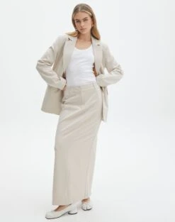 Tailored Oversized Blazer -Swoon Fashion co marly one button blazer oh natural full jw74948pln