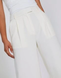 High Waist Relaxed Tailored Pant -Swoon Fashion co marly wide leg pant bad to the bone imageback pw71767pln