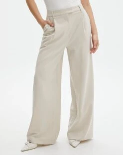 High Waist Relaxed Tailored Pant -Swoon Fashion co marly wide leg pant oh natural full pw71767pln