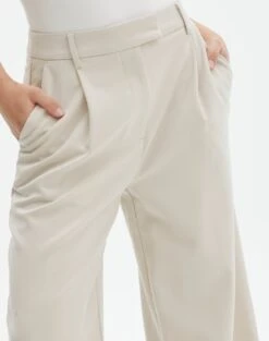High Waist Relaxed Tailored Pant -Swoon Fashion co marly wide leg pant oh natural imageback pw71767pln