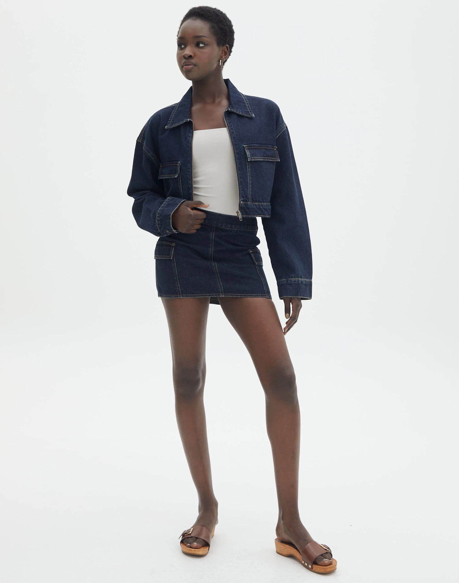 Cargo Denim Mini Skirt 3 Cargo Denim Mini Skirt