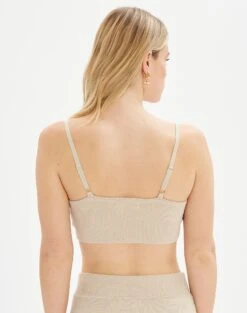 Two Tone Crop Knit Crop -Swoon Fashion co mellow 2tone crop cami head in the sand back kv65041vis