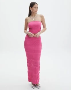 Contrast Rib Knit Bandeau -Swoon Fashion co michaela mixed stitch tube top lets go party full kv96489knt