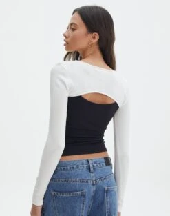 Ribbed Knit Long Sleeve Shrug -Swoon Fashion co midas shrug milk back kl54070cre