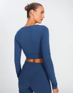 Button Up Cropped Long Sleeve Top -Swoon Fashion co peony longsleeve moby dick back tc93716cot