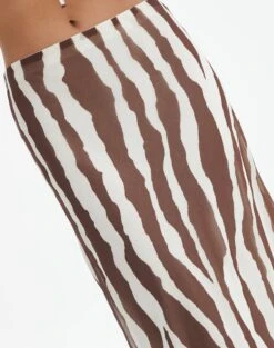 Print Maxi Slip Skirt -Swoon Fashion co riley mr maxi skirt umber zebra imageback sl102757prt