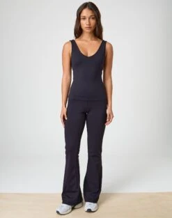 Satin Zip Pocket Cargo Pants 37 Satin Zip Pocket Cargo Pants -Swoon Fashion co simone butter soft flare black front pw119603but 2