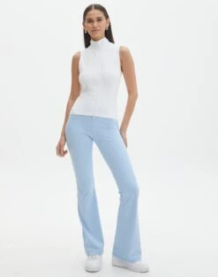 Form Fit Flare Yoga Pant -Swoon Fashion co simone butter soft flare blue jeans front pw119603but