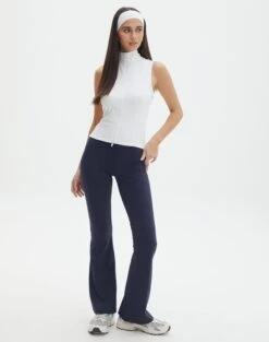 Form Fit Flare Yoga Pant -Swoon Fashion co simone butter soft flare navy blazer front pw119603but