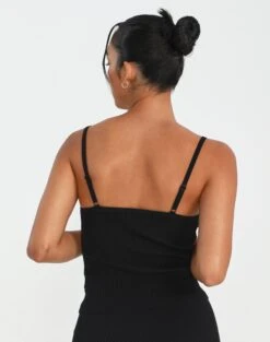 Cut Out Ribbed Knit Top -Swoon Fashion co sonita cut out top black back kv89658vn